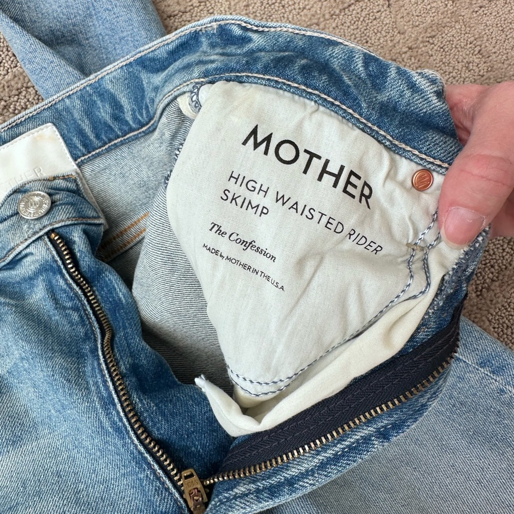 Mother high waisted rider skimp